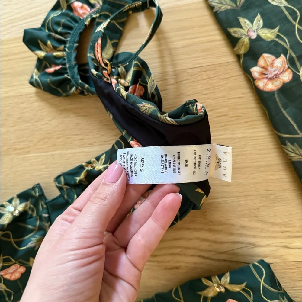 Agua by Agua Bendita Green Floral Swim Set - Picture 9 of 9